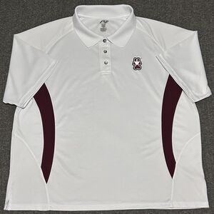 Pro Player P2 Men's Southern Illinois Bobcats Polo Shirt White Embroidered (2XL)